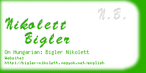 nikolett bigler business card